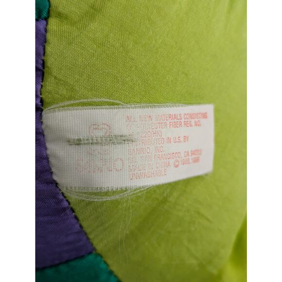 Vintage Sanrio Keroppi Plush Polyester Fiber Stuffed Animal Frog Green Purple - Picture 7 of 7